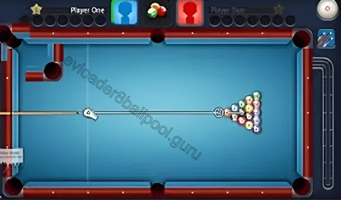 Screenshot of EV Loader 8 Ball Pool Pool Cue Control